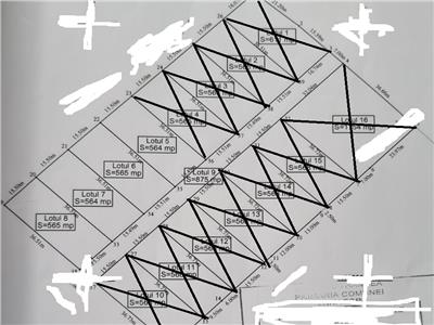 Loturi de teren intravilan de vanzare in Vanatori cuprinse intre 450 mp si 700mp